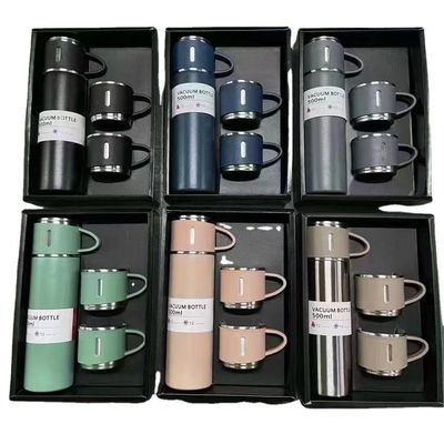Flasca de agua de vacío de acero inoxidable con 3 tapas 304 interior