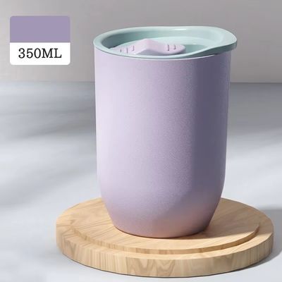 12 oz Eco-amigable AS Tazas de taza de café de plástico para accesorios de diseño moderno con paja
