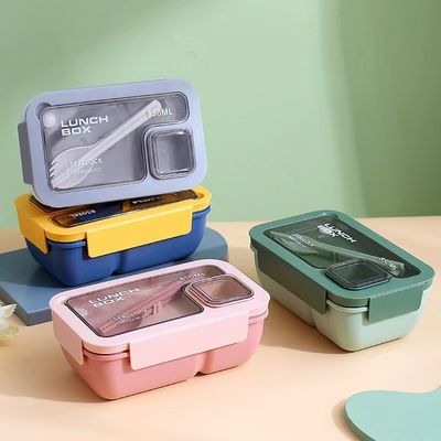 230g Bento Box para niños y niñas Reutilizable Compartimiento de plástico portátil Microondas