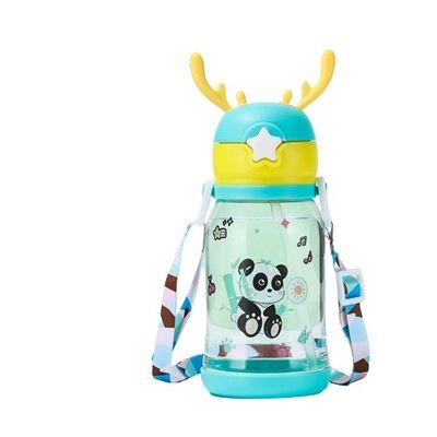 600 ml de taza de plástico portátil transparente para aventuras infantiles en movimiento