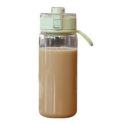 Botella de plástico PC resistente al calor Flip Top Botella de agua elegante con filtro extraíble