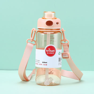 700 ml y 830 ml botella de agua de gimnasio galón deportivo con marcador de tiempo libre de BPA Tritán de plástico reutilizable