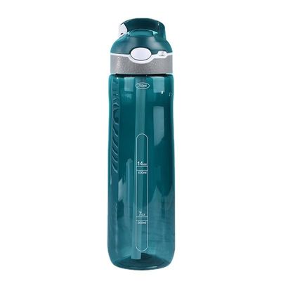Agua hirviendo aplicable Botella de agua deportiva de plástico de Tritán de 750 ml con mango para adultos