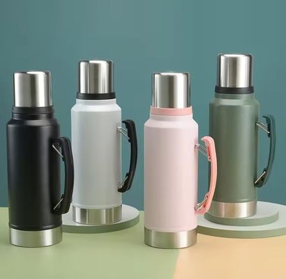 Botella de agua de 1L para alpinismo al aire libre Camping Termos aislados de acero inoxidable a prueba de fugas