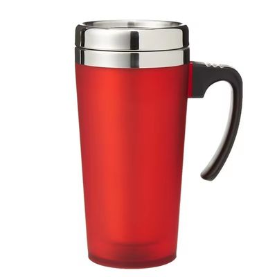 16 oz portátil de deportes al aire libre térmico aislado de acero inoxidable taza de café con mango
