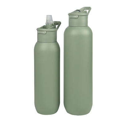 Seguridad 32 oz / 1000 ml de doble pared de vacío aislado botella de agua de acero inoxidable con tapa de paja