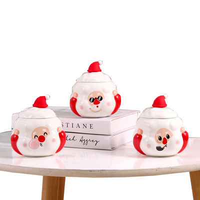 Tazas de café de cerámica nórdica personalizadas de Navidad Capacidad de 400 ml con diseño de Santa Claus