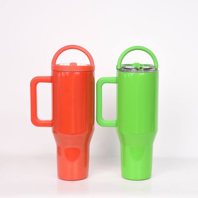 Botella de agua de acero inoxidable de 40 oz Tumbler con tapas de mango y ventaja ecológica