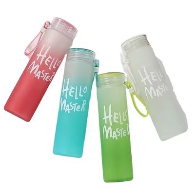 Capa a prueba de fugas Botella de agua de vidrio Diseño personalizado para regalos de negocios de senderismo unisex