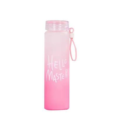 Capa a prueba de fugas Botella de agua de vidrio Diseño personalizado para regalos de negocios de senderismo unisex