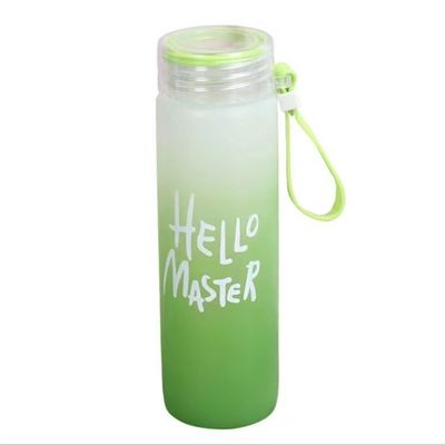 Capa a prueba de fugas Botella de agua de vidrio Diseño personalizado para regalos de negocios de senderismo unisex