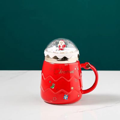 2024 Bella Navidad Bola de Nieve Cerámica Set de Regalos con Todos los Accesorios y Bonita Taza