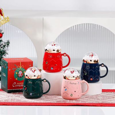 2024 Bella Navidad Bola de Nieve Cerámica Set de Regalos con Todos los Accesorios y Bonita Taza