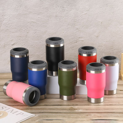 14 oz botella de cerveza de acero inoxidable puede soporte de doble pared vacío aislado para bebidas frías
