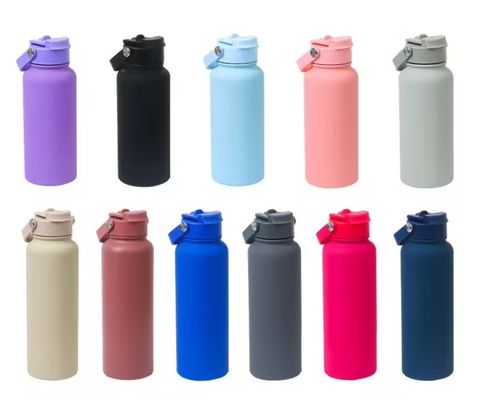 Copas de acero inoxidable aisladas con vacío de doble pared con tapa y mango 1 pieza