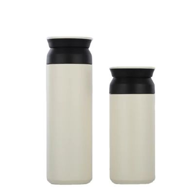 Tazas de acero inoxidable de doble pared con tapa y mango Capacidad 350ml/500ml