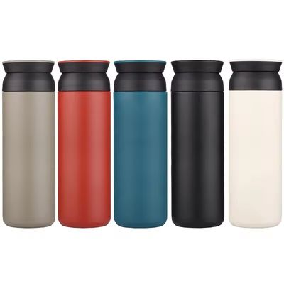 Tazas de acero inoxidable de doble pared con tapa y mango Capacidad 350ml/500ml