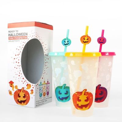 Promoción Regalo Reutilizable sin BPA Impresión personalizada Taza de café de plástico con tapa y paja