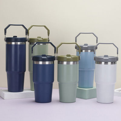 20oz 30oz de acero inoxidable Logotipo personalizado Flasco térmico con tapa y mango OEM / ODM aceptable