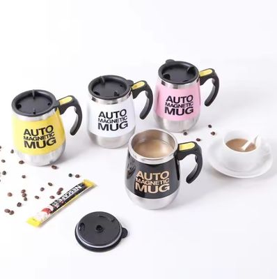 Conveniente portable eléctrico de agitación de café botella de leche 450 ml de acero inoxidable tumbler