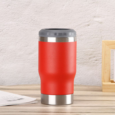 14 oz de latas frías multicolores, refrigerador de cerveza aislado al vacío con diseño de estilo americano.
