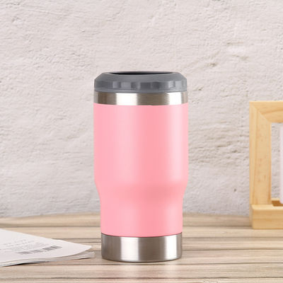 14 oz de latas frías multicolores, refrigerador de cerveza aislado al vacío con diseño de estilo americano.