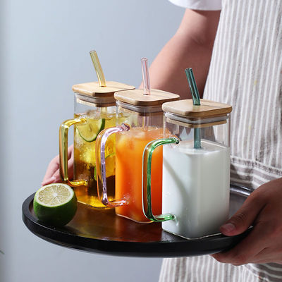400ml Cuadrados Bebidas para Niños con mango de colores Tipo de vasos de bebida Muchas ocasiones de regreso a la escuela