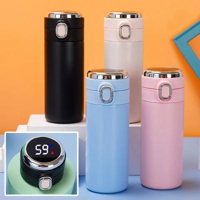 Display de temperatura inteligente tapa de la taza térmica para exteriores hecha de acero inoxidable