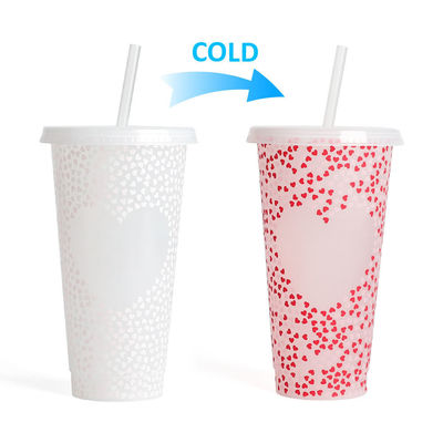 Taza de regalo personalizable de plástico frío de 24 oz con diseño moderno y logotipo personalizado