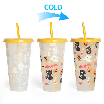 Taza de regalo personalizable de plástico frío de 24 oz con diseño moderno y logotipo personalizado
