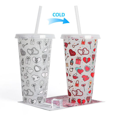Taza de regalo personalizable de plástico frío de 24 oz con diseño moderno y logotipo personalizado