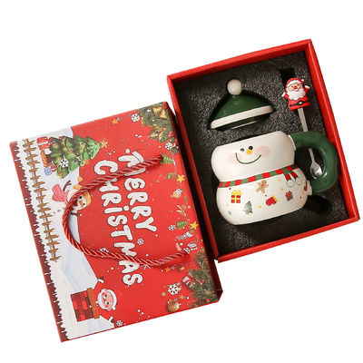 Hombre de nieve festivo Santa Taza de café MANUAL Cerámica Mike Taza con Fiestas caja regalo