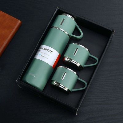 500 ml regalo de negocios de acero inoxidable de vacío botella de café botella de agua de copa de juego