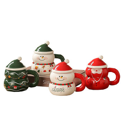 8.5x6.8cm Hombre de Nieve Santa Diseño Caja de Regalos de Navidad Taza de Leche y Café Con Mano