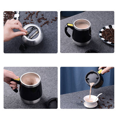 1 pieza doble aislada auto-agitación taza eléctrica perezosa mezcla automática de acero inoxidable de viaje taza de café