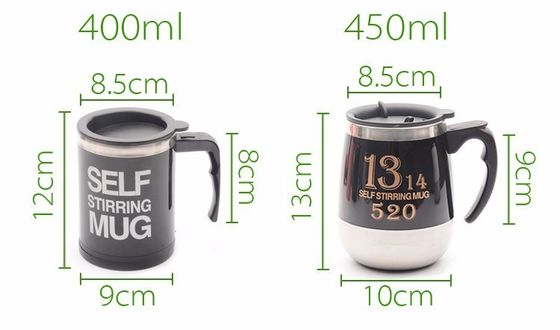 1 pieza doble aislada auto-agitación taza eléctrica perezosa mezcla automática de acero inoxidable de viaje taza de café