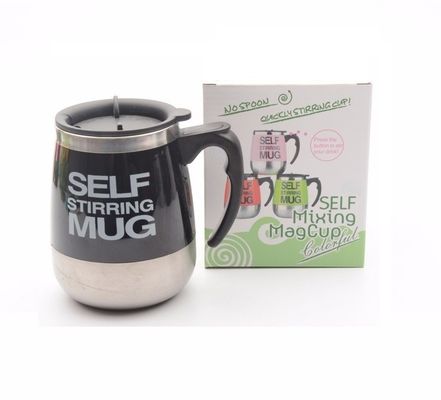 1 pieza doble aislada auto-agitación taza eléctrica perezosa mezcla automática de acero inoxidable de viaje taza de café