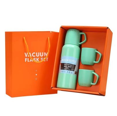 Set de regalo de taza de agua de aislamiento al vacío de acero inoxidable con taza recta en muchos colores