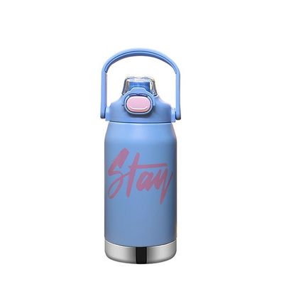 Super Nuevo Estilo Niños Bonitos Botellas de Vacío de dibujos animados Niños Flasca aislada Botella de agua térmica con paja