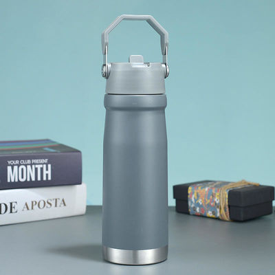 500 ml/650 ml Flasca de vacío de acero inoxidable, utensilios deportivos portátiles para beber al aire libre con mango