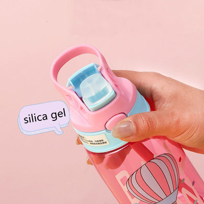 480ml Niños Bottle de agua de plástico con paja