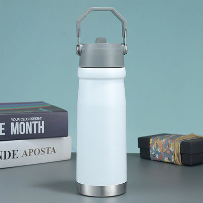 500 ml/650 ml Flasca de vacío de acero inoxidable, utensilios deportivos portátiles para beber al aire libre con mango