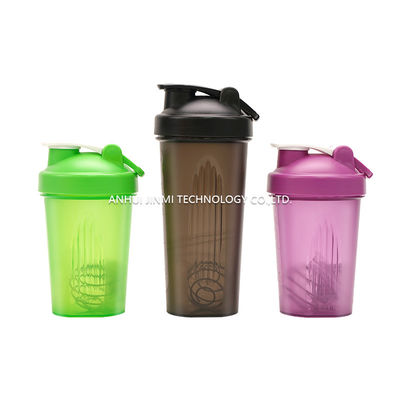 600 ml de logotipo personalizado y color Fitness de plástico gimnasio mezclador de agitación taza para beber directamente