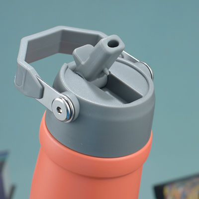 Botella de agua para deportes al aire libre de 550 ml/650 ml con bebida recta y diseño aislado