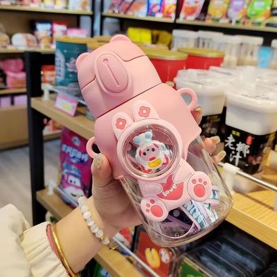 Taza de beber a prueba de fugas de 600 ml Reutilizable y colorida para la escuela de niños