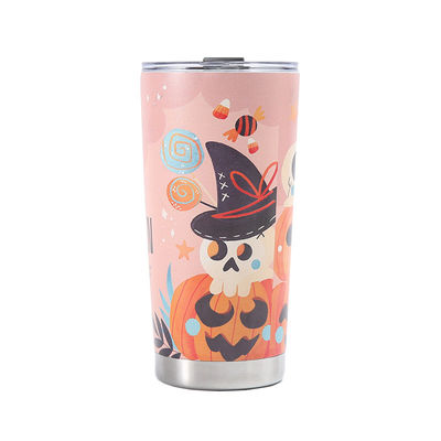 304 de acero inoxidable 3D Impreso Taza de cerveza 20oz Taza de termo de coche con diseño de Halloween