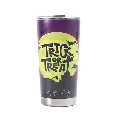 304 de acero inoxidable 3D Impreso Taza de cerveza 20oz Taza de termo de coche con diseño de Halloween