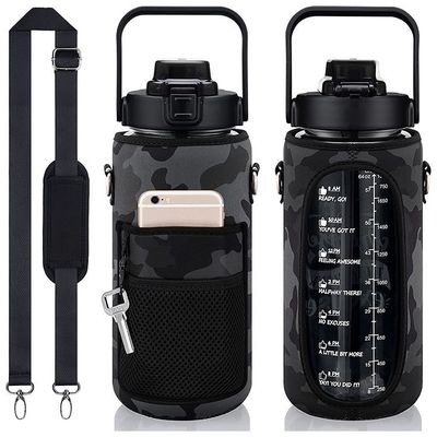 Fabricantes Manos de botellas de agua de neoprene de gran capacidad 2L con logotipo personalizado