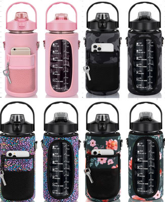Fabricantes Manos de botellas de agua de neoprene de gran capacidad 2L con logotipo personalizado
