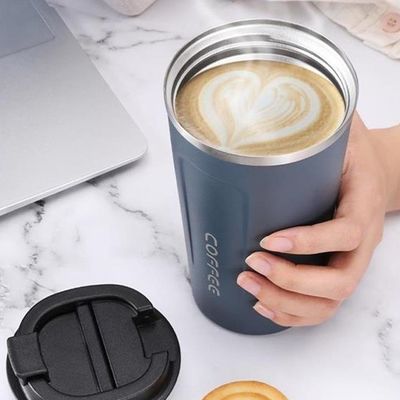 500 ml de acero inoxidable vacío aislado taza de café de viaje para el restaurante de oficina en casa